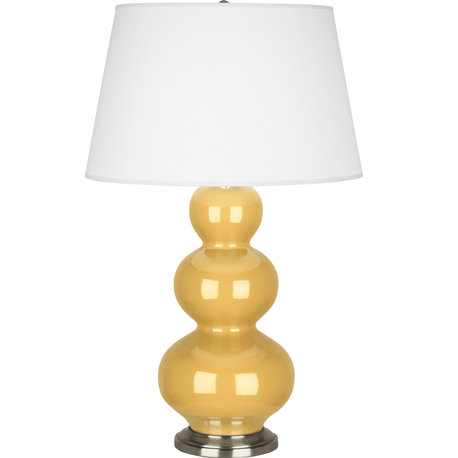 Triple Gourd Table Lamp, Sunset Yellow