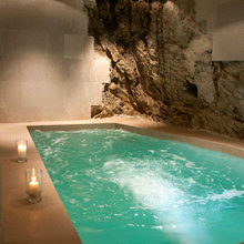 In ground hot tub