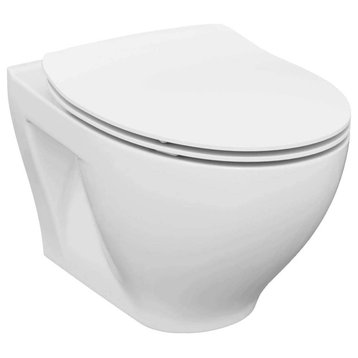 Fine Fixtures Vogue Wall Hung Toilet Bowl, Bowl With Tank and Actuators