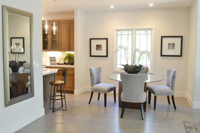 Example of a transitional dining room design in San Francisco