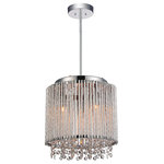 CWI LIGHTING - CWI LIGHTING 5535P10C-R 3 Light Drum Shade Mini Pendant with Chrome finish - CWI LIGHTING 5535P10C-R 3 Light Drum Shade Mini Pendant with Chrome finishThis breathtaking 3 Light Drum Shade Mini Pendant with Chrome finish is a beautiful piece from our Claire Collection. With its sophisticated beauty and stunning details, it is sure to add the perfect touch to your décor.Collection: ClaireCollection: ChromeMaterial: Metal (Stainless Steel)Crystals: K9 ClearShade Color: ChromeShade Material: MetalHanging Method / Wire Length: Comes with 72" of rodsDimension(in): 11(H) x 10(Dia)Max Height(in): 83Bulb: (3)40W G9 Bi-Pin Base(Not Included)CRI: 80Voltage: 120Certification: ETLInstallation Location: DRYOne year warranty against manufacturers defect.