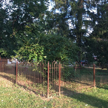 Interlocking Wrought Iron Fence on Grade