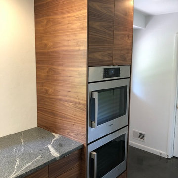 Contemporary Walnut Kitchen and Bath