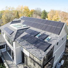 Exterior solar roof panels