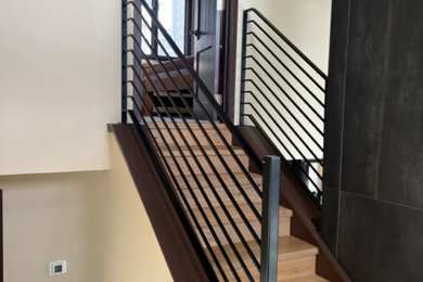 Inspiration for a craftsman staircase remodel in Denver