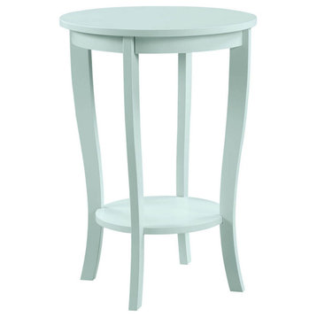 American Heritage Round End Table With Shelf