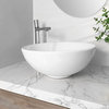 Stylish 16" White Round Ceramic Vessel Bathroom Sink