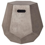 Elk Lighting - Elk Lighting Delana Side Table - Elk Lighting Delana Side Table Delana Side Table by Elk Lighting The Delana Side table offers updated urban complexity, showcasing characteristic concrete stippling and a modish polygonal silhouette. Substantial and sturdy with unique surface detail and convenient design-in handles. Sleek, chic Polished Wax surface.