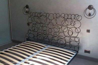 На фото: спальня в стиле лофт