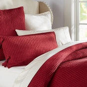 Pick-Stitch Quilt, Cardinal Red
