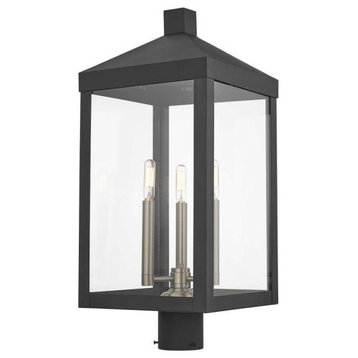 Livex Lighting 20586-04 Nyack, 24" Three Light Outdoor Hanging Lantern, Black