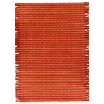 Chandra - Adaline Fringe Contemporary Area Rug, Red and Orange, 7'9"x10'6" - Update the look of your living room, bedroom or entryway with the Adaline Fringe Contemporary Rug from Chandra. Handwoven by skilled artisans, this interior area rug features authentic craftsmanship and beautiful hues of red and orange. The rug has a 0.75" pile and is sure to make an alluring statement in your home.