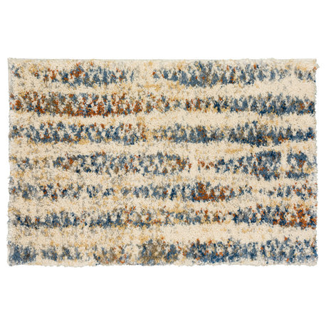 Addison Barkley Distressed Geometric Wheat 1'8"x2'6" Accent Rug