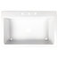 Jackson Drop-in Fireclay 33" 3-Hole Single Bowl Kitchen Sink, Crisp White