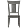 Arbor Hill Panel Back Wood Dining Chair, Set of 2, Antique Grey