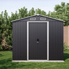 Outdoor Storage Shed with Air Vent, Lockable Door, 6 x 4 FT / 8 x 6 FT, 8' X 6'