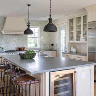 75 Beautiful Farmhouse Kitchen With Concrete Countertops