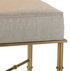 Gold Cane Bench, Cream Metallic