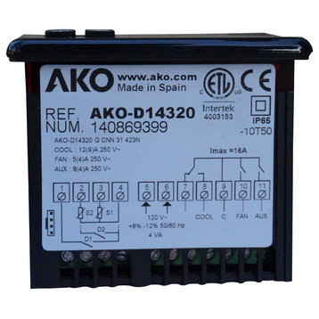 AKO D-14320 (120v) Digital Temperature Controller for Commercial Freezers