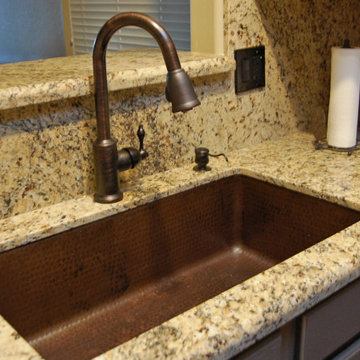 33" Hammered Copper Single Basin Kitchen Sink (KSDB33199)