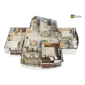 3D Residential Floor Plan