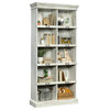 Sauder Barrister Lane Engineered Wood Tall 10-Cube Bookcase in White