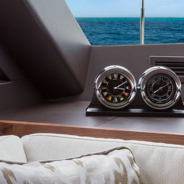 Chelsea Clock "Carbon Fiber Flag Clock" & Barometer aboard the Ocean Alexander 1