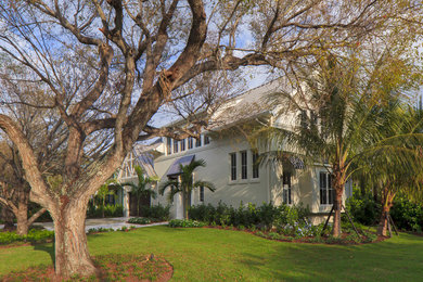 Inspiration for a transitional exterior home remodel in Miami