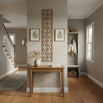 78.5" Narrow Long Rectangular Plain Wood Geometric Pattern Wall Panel ws4139