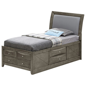 Marilla Collection F Panel Beds, Gray