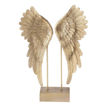 Angel Wings Decorative Free Standing Sculpture, 16.25"