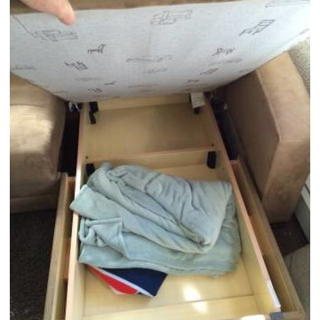 Sectional Sofa Bed with Storage