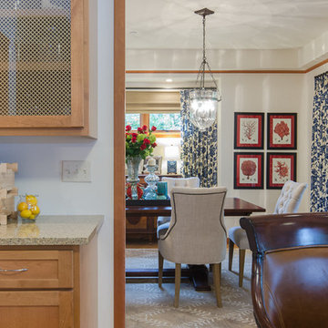California Coastal Home Traditional Style Dining Room & Kitchen