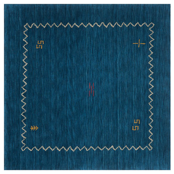 Safavieh Himalaya Collection HIM583 Rug, Blue, 6' Square