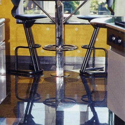Stainless Steel and Glass Bar Table - Dining Tables