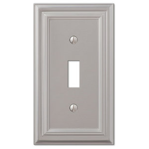 Satin Nickel Single Toggle Decorative Wall Switchplate Cover 25053-SN 