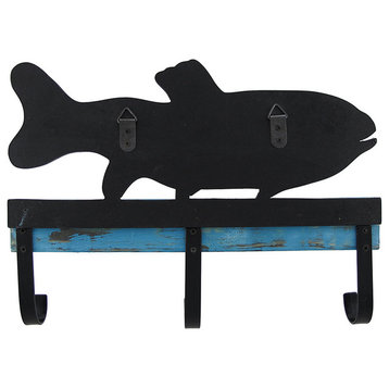 Chalk it to Me Fish Shaped Chalkboard with Wall Hooks