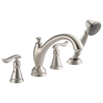 Delta Linden Roman Tub With Hand Shower Trim, Stainless, T4794-SS