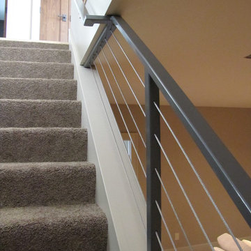 Modern Fireplace, Stairs, & Outdoor Deck