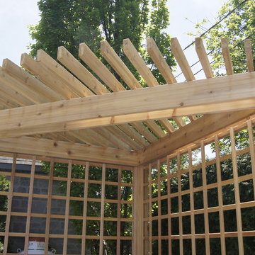 Red cedar pergola/screan