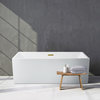 66" Streamline N260GLD Soaking Freestanding Tub and Tray With Internal Drain