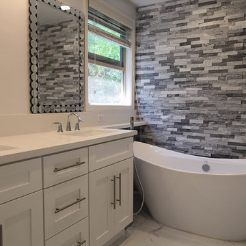 White Bathroom Remodel Sherman oaks ca