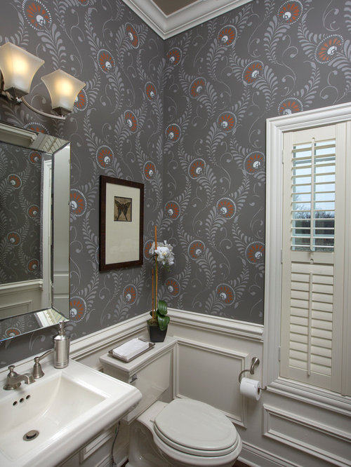 Half Wall Wallpaper Ideas, Pictures, Remodel and Decor