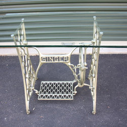 Vintage Table-Converted from 1915 Singer Frame - Side Tables And End Tables