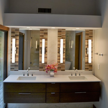 Master Bath in Mid Century Modern Home