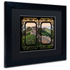 Philippe Hugonnard 'Window Wall V' Art, Black Frame, Black Matte, 14"x11"