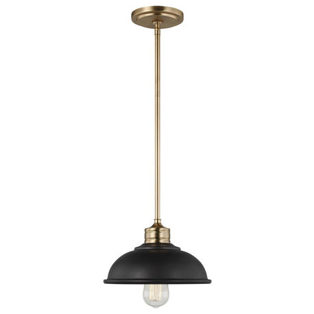 Sea Gull Dustin 1-Light Pendant 6001601-112, Midnight Black