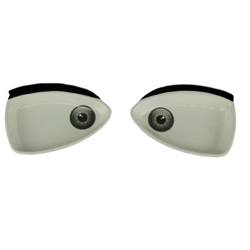 Black and White Ceramic Eyeball Serving Dishes Set of 2