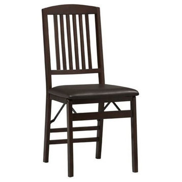 Triena Mission Back Folding Chair, Set of 2