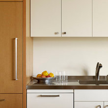 SF Condo Kitchen - white tile backsplash